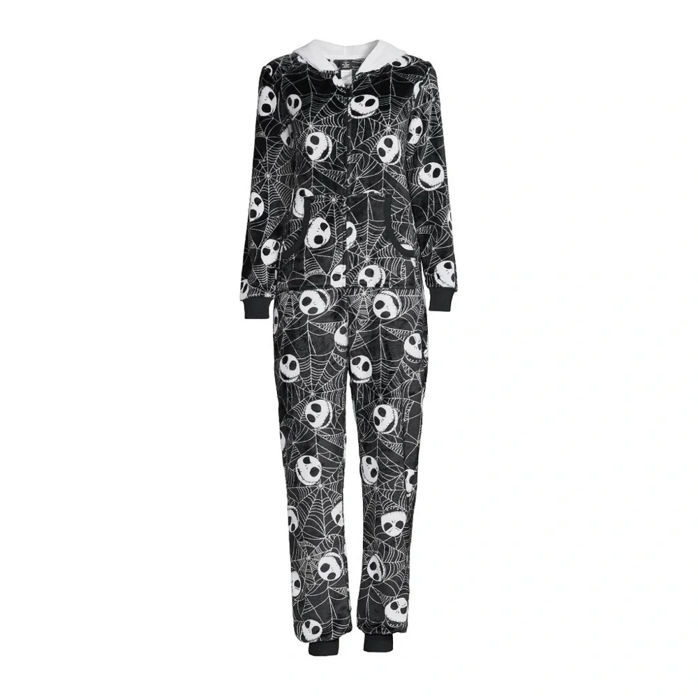 Black and White Skeleton Print Onesie